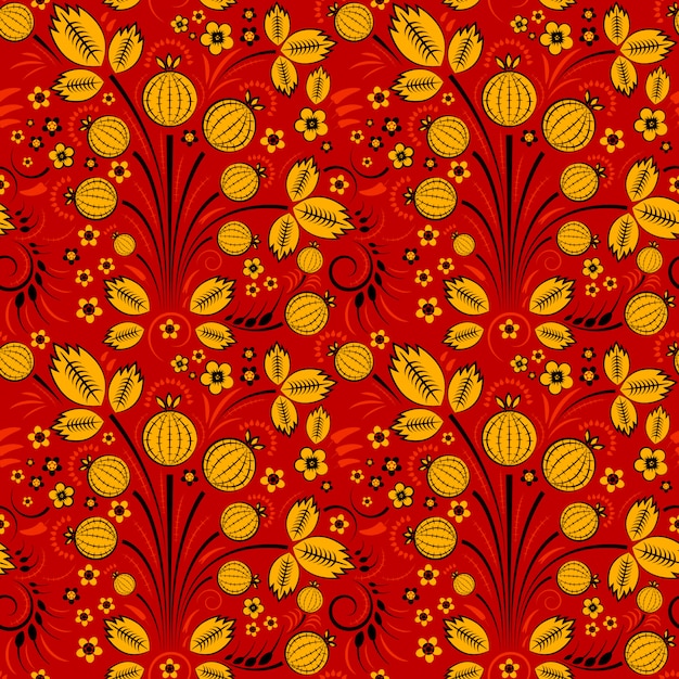 Seamless pattern in slavic folk style