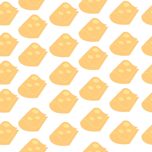 手描いたシームレスパターンチーズのスライス