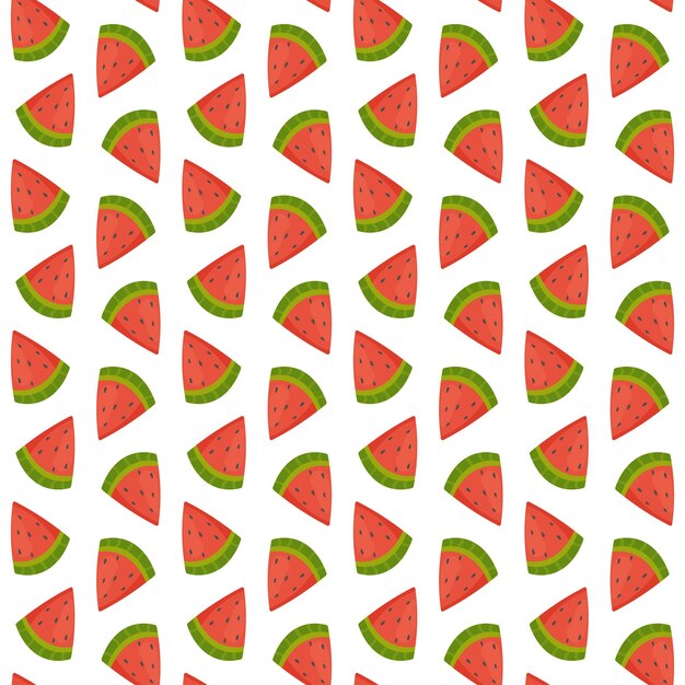 Vector seamless pattern slices of juicy watermelon summer season vector for wrapping paper fabric