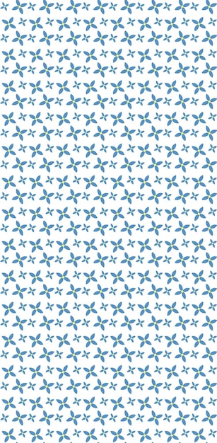 Vector seamless pattern small blue flowers on white background flat vector, seamless floral pattern