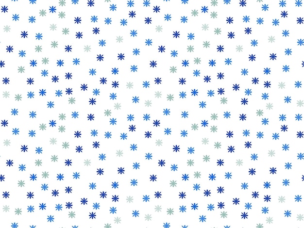 seamless pattern of small blue stars snowflakes