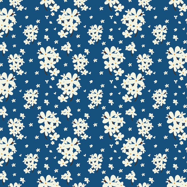 Seamless pattern of small disty flower