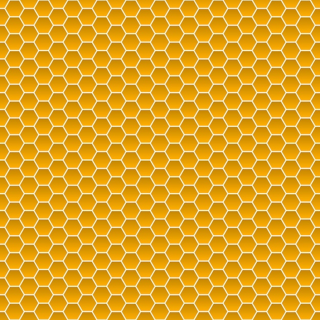 Vector seamless pattern of small hexagons in yellow colors