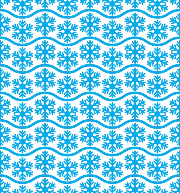 Vector seamless pattern in snowflakes