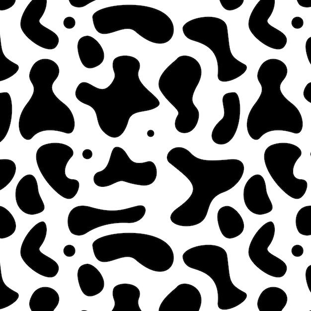 Premium Vector | Seamless pattern of spotted spots black and white ...