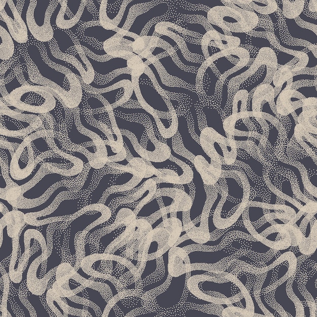 Seamless pattern stippled tangled lines texture