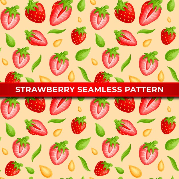 Vector seamless pattern strawberry illustration