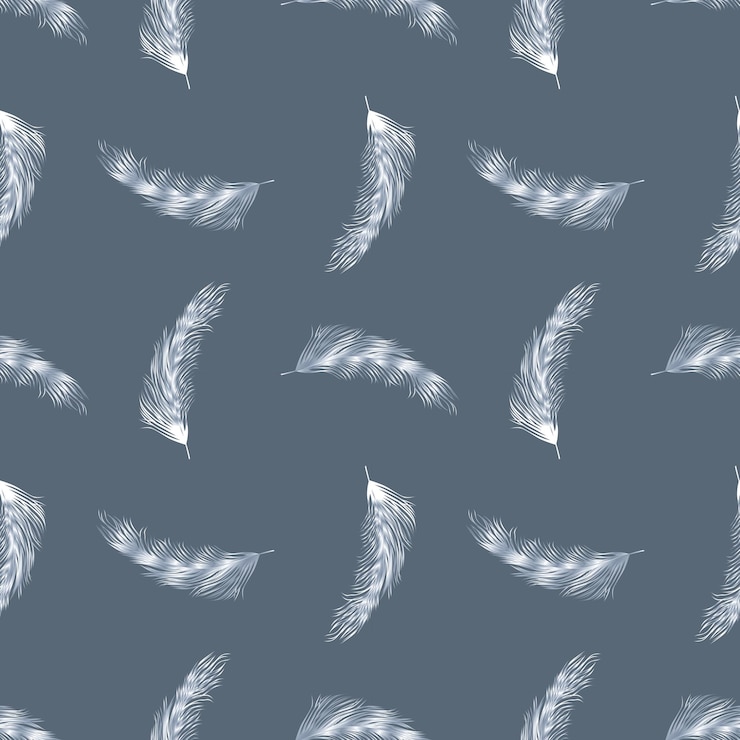 Vector seamless pattern of striped birds feathers