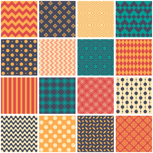 Seamless pattern in style of patchwork, vector.