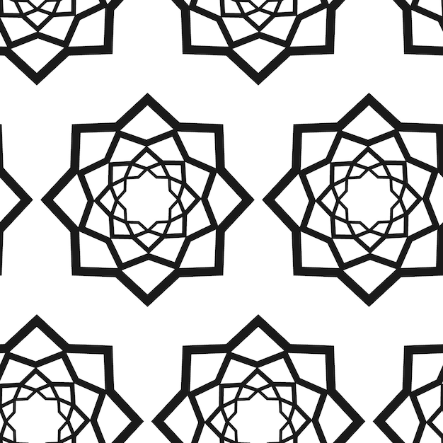Seamless pattern of styled lotus flower ornament design concept for backdrop wrapping or wallpaper