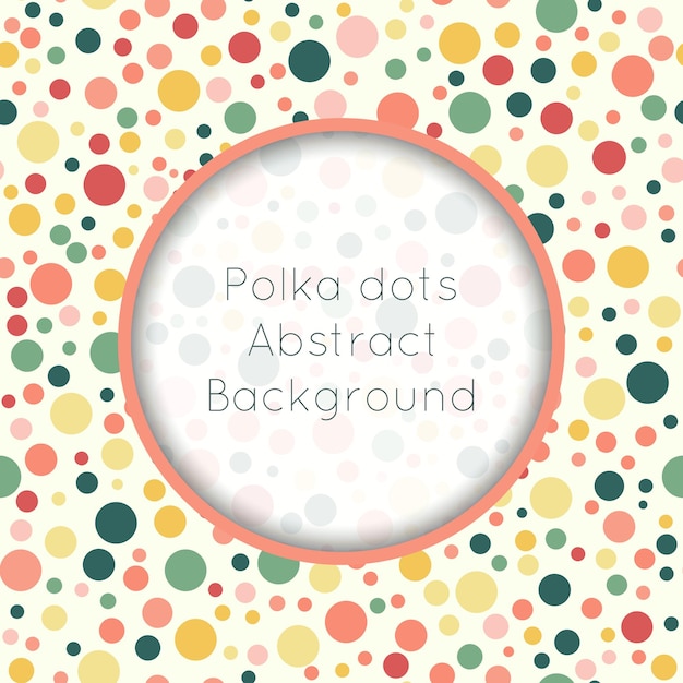 Vector seamless pattern stylish colorful vintage polka dot texture