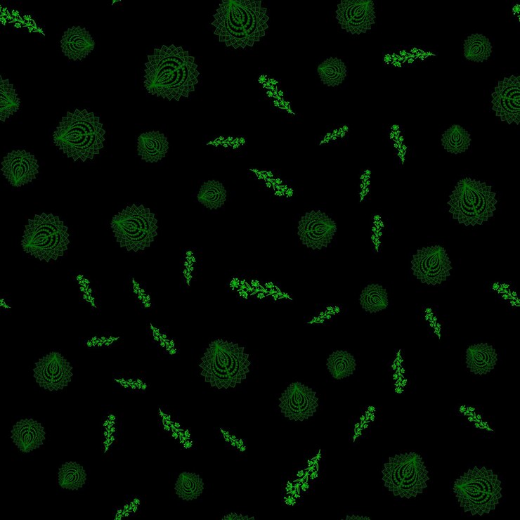 Vector seamless pattern of stylized leaves