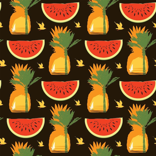 seamless pattern on the theme summer