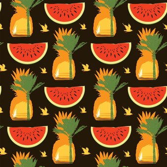 Seamless pattern on the theme summer