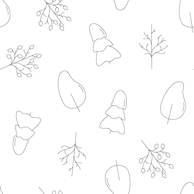 Seamless pattern trees for four seasons