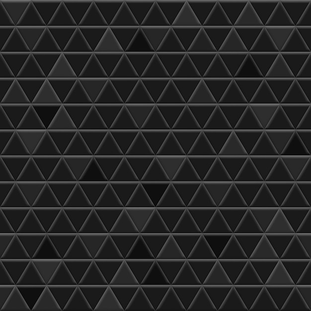 Seamless pattern of triangle tiles in black colors