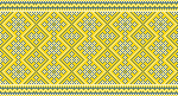 Бесшовный рисунок украинского орнамента в этническом стиле идентичность вышиванка вышивка вектор
