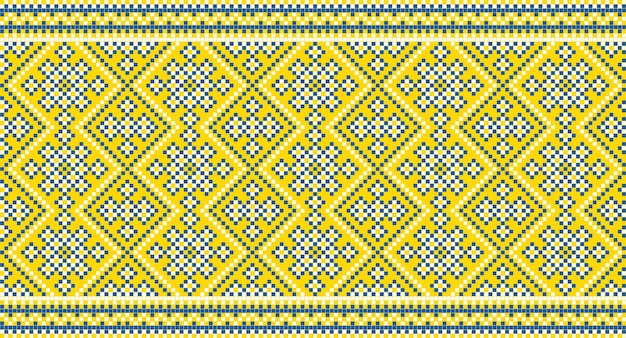 Seamless pattern of Ukrainian ornament in ethnic style identity vyshyvanka embroidery vector