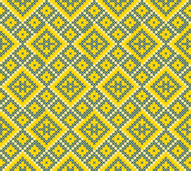 Seamless pattern of Ukrainian ornament in ethnic style identity vyshyvanka embroidery