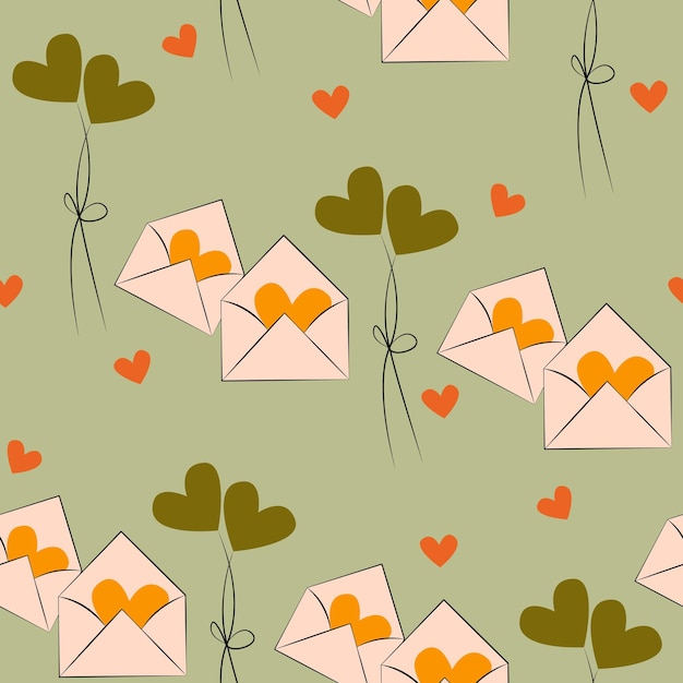 Vector seamless pattern for valentine's day background for lovers