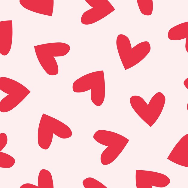 Seamless pattern for Valentine's Day with red hearts.