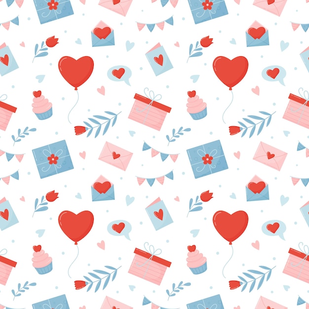 Seamless pattern for Valentine's Day.
