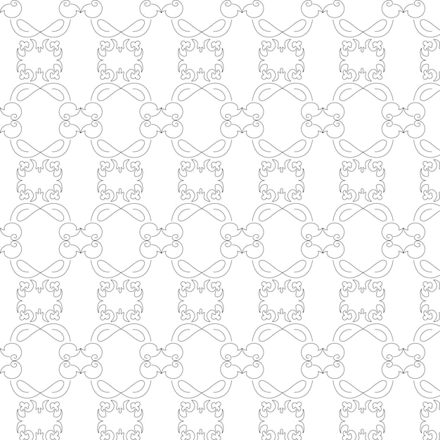 Seamless pattern, various geometric shapes on a white background - vector illustration