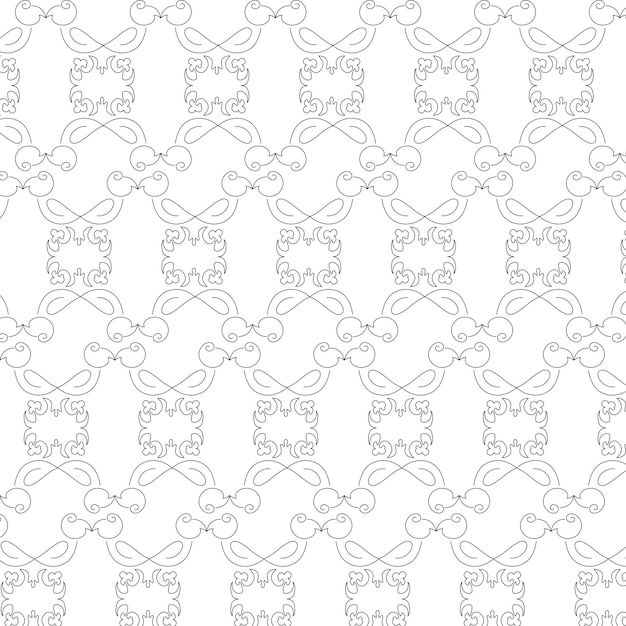 Seamless pattern, various geometric shapes on a white background - Vector illustration