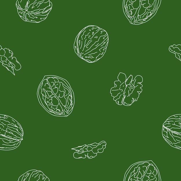 Seamless pattern Vector graphics A set of nuts