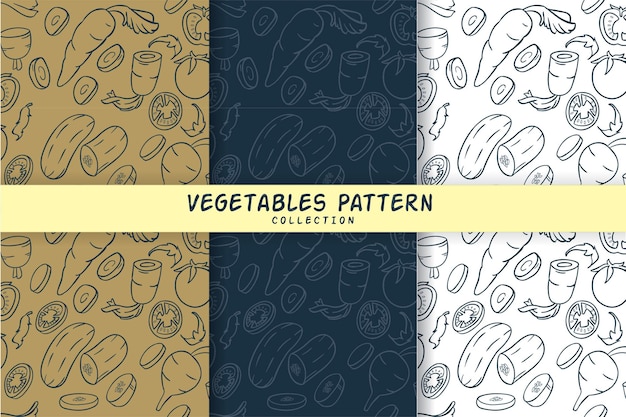 Seamless pattern of vegetable