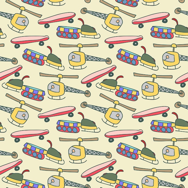 Seamless pattern vehicle seamless pattern of navy seal cartoon