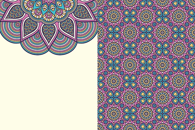 Seamless pattern. Vintage decorative elements. Hand drawn background