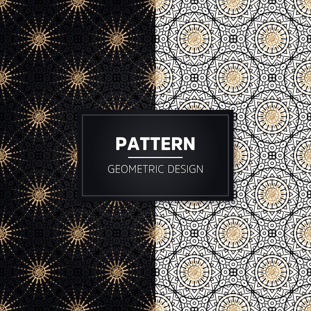 Seamless pattern. vintage decorative elements. hand drawn golden ornaments.