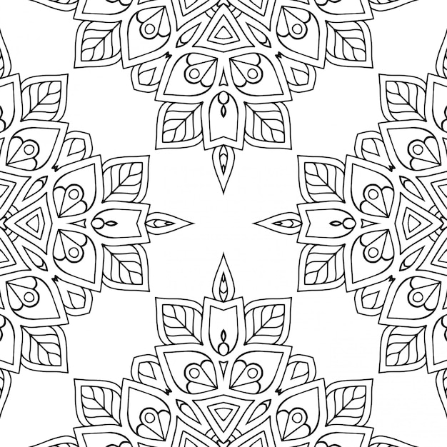 Seamless pattern. Vintage decorative elements