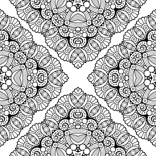 Seamless pattern. Vintage decorative elements