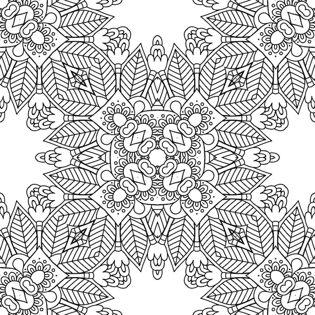 Seamless pattern. Vintage decorative elements