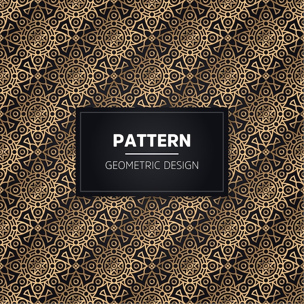 Seamless pattern. Vintage decorative golden ornamental.