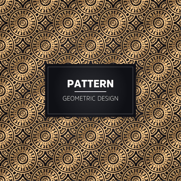 Seamless pattern. Vintage decorative golden ornamental.