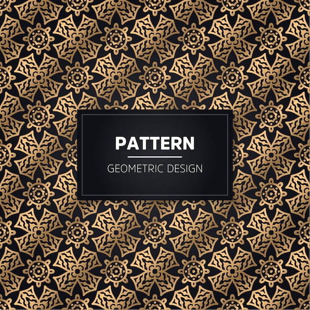 Premium Vector | Seamless pattern. vintage decorative golden ornamental.