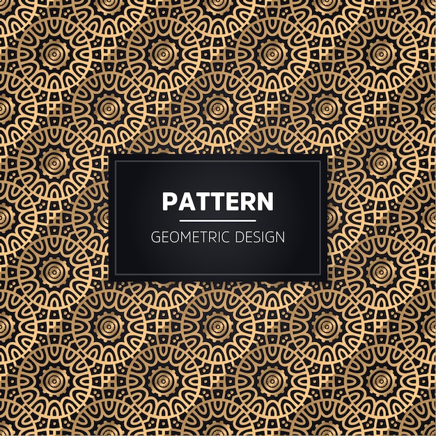 Seamless pattern. Vintage decorative golden ornamental.