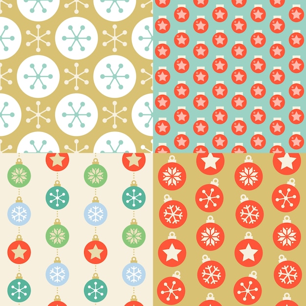 Seamless pattern wallpaper of christmas ball