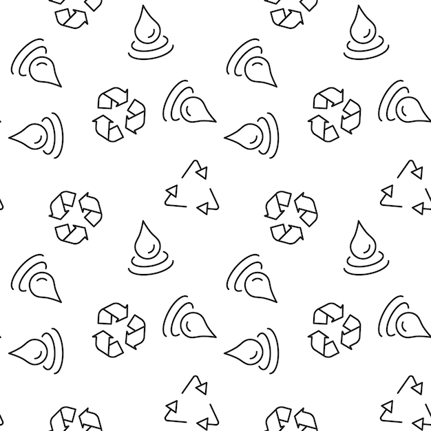 Vector seamless pattern of water recycle perfect for wallpapers covers backgrounds fabric textile