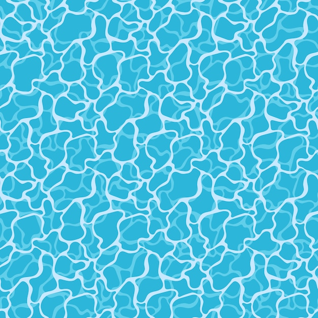 Vector seamless pattern - water surface. azure waves