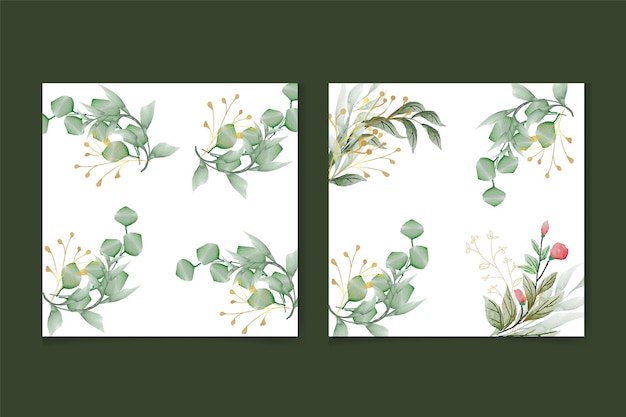 Vector seamless pattern watercolor beautiful flower and leaves design