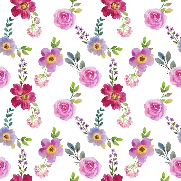 seamless pattern watercolor flower