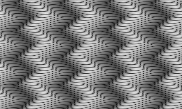 Vector seamless pattern wavy endless gray texture