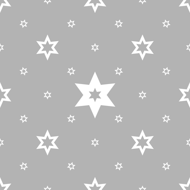 Seamless pattern of white stars vector illustration