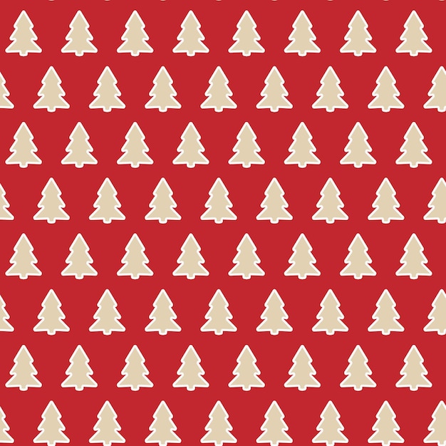 Seamless pattern of winter forest with pine trees. Holiday design for decoration,