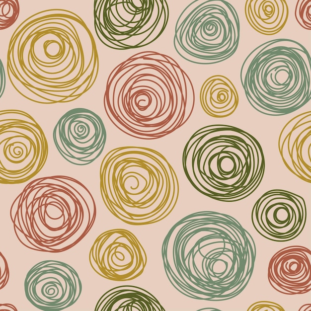 Seamless pattern with abstract curls