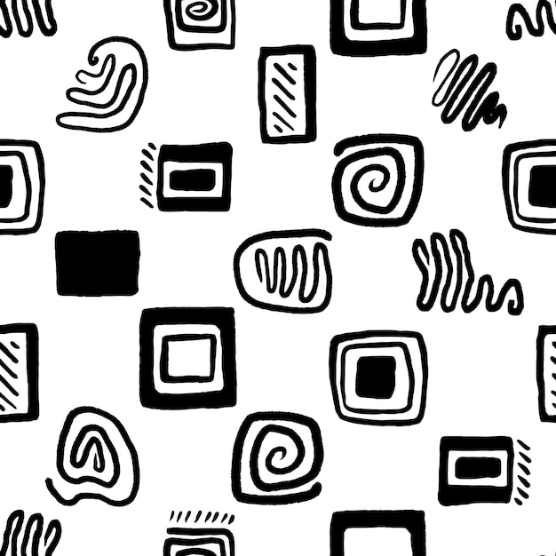 Seamless pattern with abstract elements